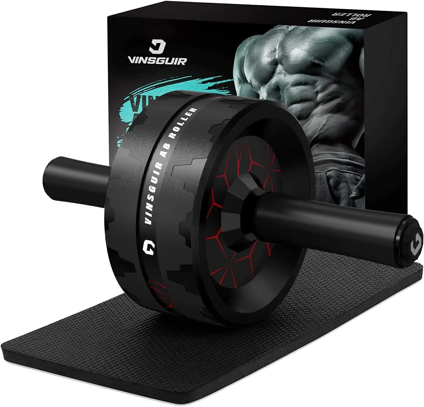 CoreMaster Dual-Wheel Ab Roller with Knee Pad