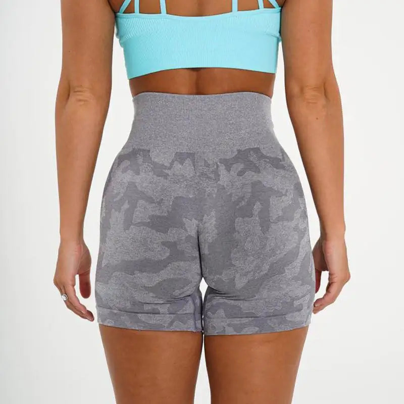 Chic Camo Jacquard Active Shorts