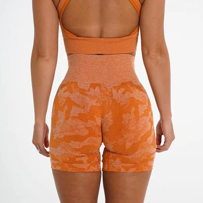 Chic Camo Jacquard Active Shorts