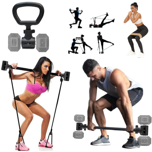 Dumbbell barbell converter bar set. Dumbbell kettlebell converter. Dumbbell converter to barbell. Kettle grip for dumbbells. Maxbarbell adapter connector bar. Attachment for dumbbells