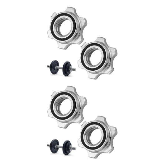 GripSafe Barbell Spinlock Collars - Quiet, Non-Slip Weight Secure