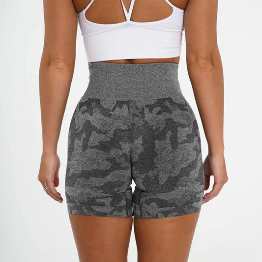 Chic Camo Jacquard Active Shorts